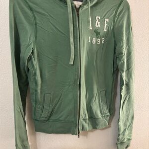 Abercrombie And Fitch Green Zip-Up Hoodie. Size XL.